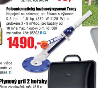 Poloautomatický bazénový vysavač Tracy