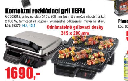 Kontaktni rozkládací gril TEFAL