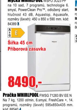 Myčka WHIRLPOOL WSFO 3O23 PF