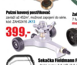 Pulzní kovový postřikovač