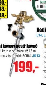 Pulzní kovový postřikovač