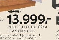 POSTEL, PLOCHA LŮŽKA CCA 180X200 CM
