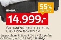 ČALOUNĚNÁ POSTEL, PLOCHA LŮŽKA CCA 180X200 CM