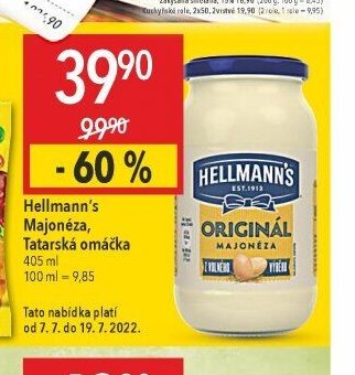 Hellmann's Majonéza, Tatarská omáčka