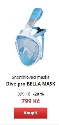 Šnorchlovací maska Dive pro BELLA MASK