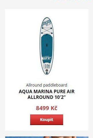 Allround paddleboard AQUA MARINA PURE AIR ALLROUND 10'2