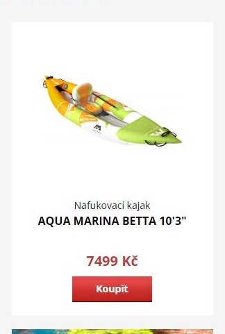 Nafukovací kajak AQUA MARINA BETTA 10'3