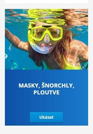 MASKY, ŠNORCHLY, PLOUTVE