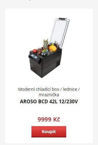 Moderní chladící box / lednice / mraznička AROSO BCD 42L 12/230V