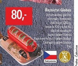 Junior salám Globus, Paprikový lyonský salám Globus, Gothajský salám Globus