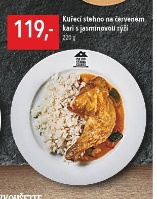 Kuřecí stehno na červeném kari s jasmínovou rýží