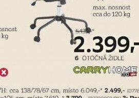 6 Otočná židle