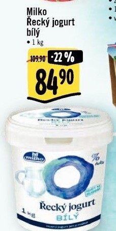 Bílý jogurt řecký 0% Milko