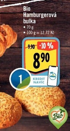 Bulka na hamburger bio