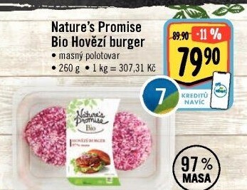 Hovězí burger Bio Nature'