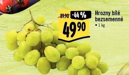 Hrozny bílé bezsemenné