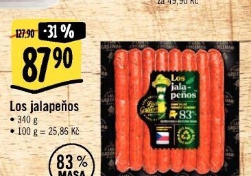 Klobásy na grilování Los Jalapeňos Kostelecké uzeniny