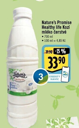 Kozí mléko čerstvé Healthy life Nature'
