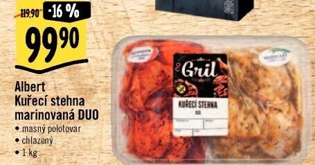 Kuřecí stehna marinovaná Duo Albert Gril