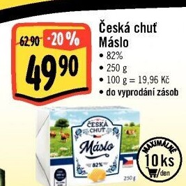 Máslo Česká chuť