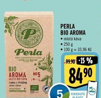Mletá káva bio Aroma AH Perla