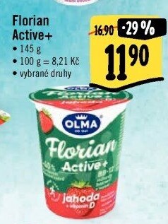 Ochucený jogurt Florian Active+ Olma