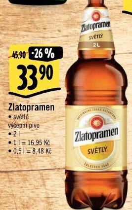 Pivo světlé výčepní 10° Zlatopramen