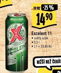 Pivo světlý ležák 11° Excelent