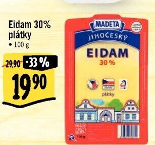 Sýr Eidam Jihočeský 30% Madeta