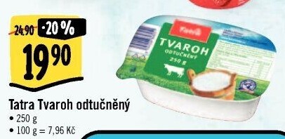 Tvaroh odtučněný Tatra