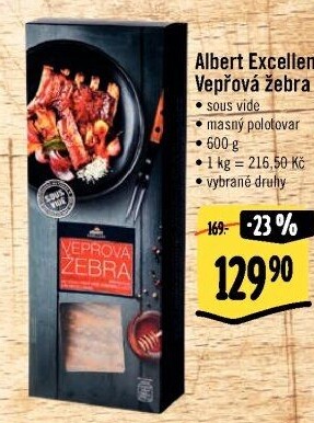 Vepřová žebra Sous vide Albert Excellent