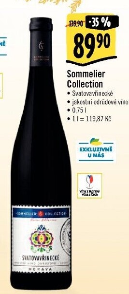 Víno Svatovavřinecké Sommelier Collection