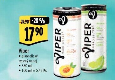 Alkoholický nápoj Hard Seltzer Viper
