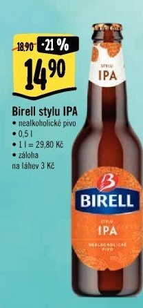 Nealkoholické pivo IPA Birell