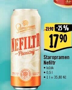 Pivo plné světlé pšeničné nefiltrované 12° Staropramen
