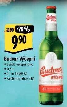 Pivo světlé výčepní Budweiser Budvar