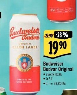 Pivo světlý ležák B: Original Budweiser Budvar