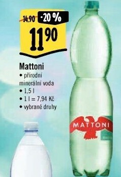 Přírodní voda Mattoni