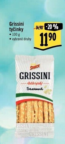 Tyčinky Grissini Golden Snack