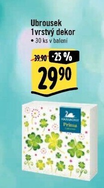 Ubrousky papírové 1vrstvé Harmony