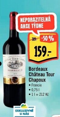 Víno Bordeaux Chateau Tour Chapoux