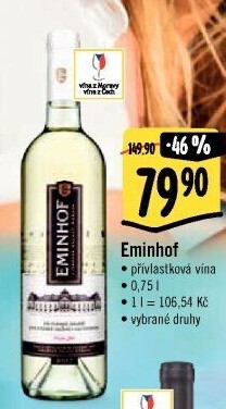 Víno Eminhof Diana Moravia - přívlastkové