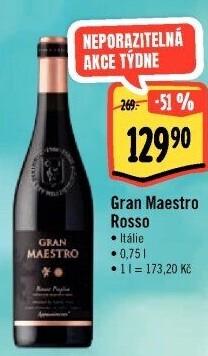 Víno Rosso Gran Maestro