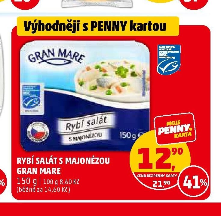 Rybí salát s majonézou Gran Mare