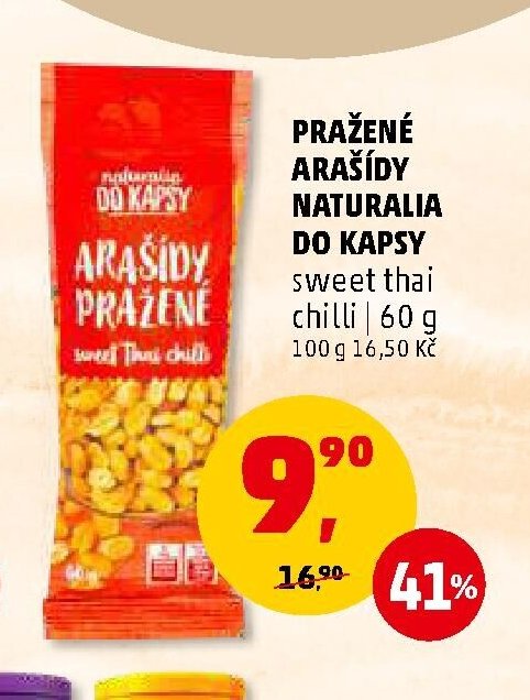 PRAŽENÉ ARAŠÍDY NATURALIA DO KAPSY
