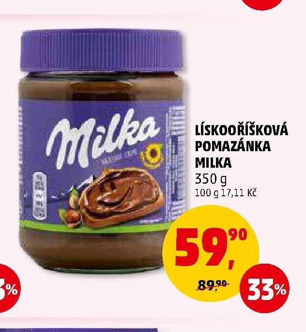 LÍSKOOŘÍŠKOVÁ POMAZÁNKA MILKA