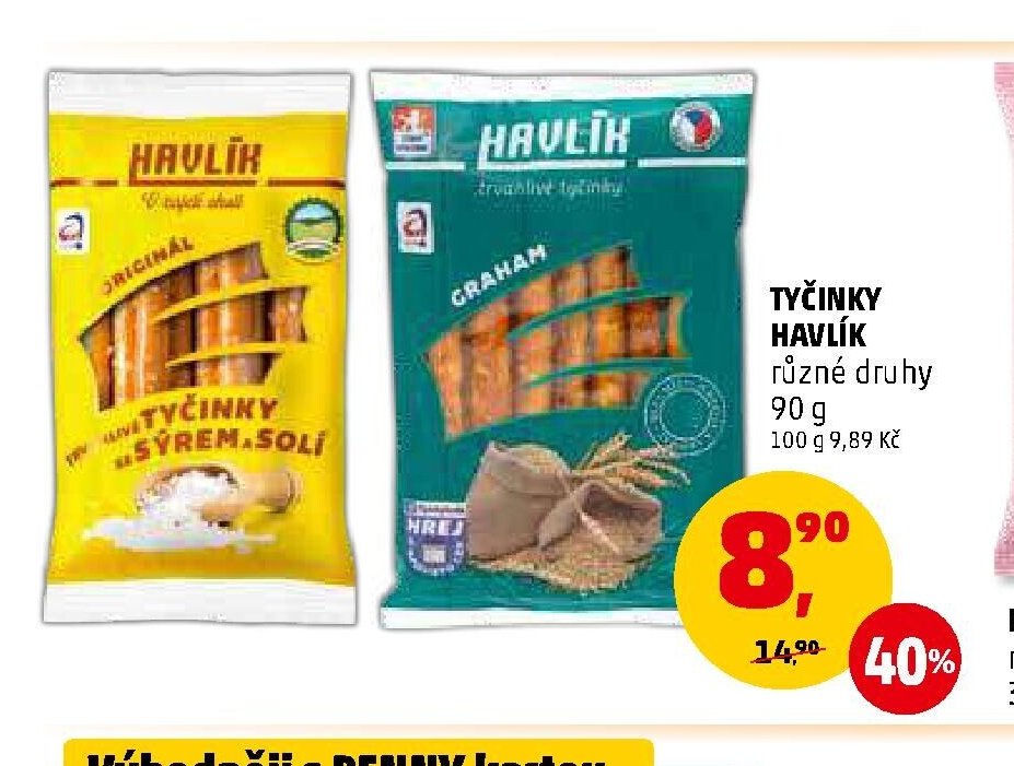 TYČINKY HAVLÍK různé druhy