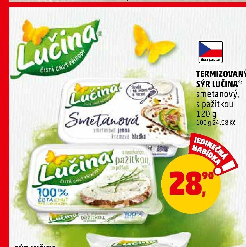 Sýr Lučina smetanová / pažitková