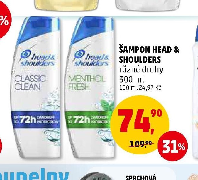 ŠAMPON HEAD & SHOULDERS různé druhy 300 ml