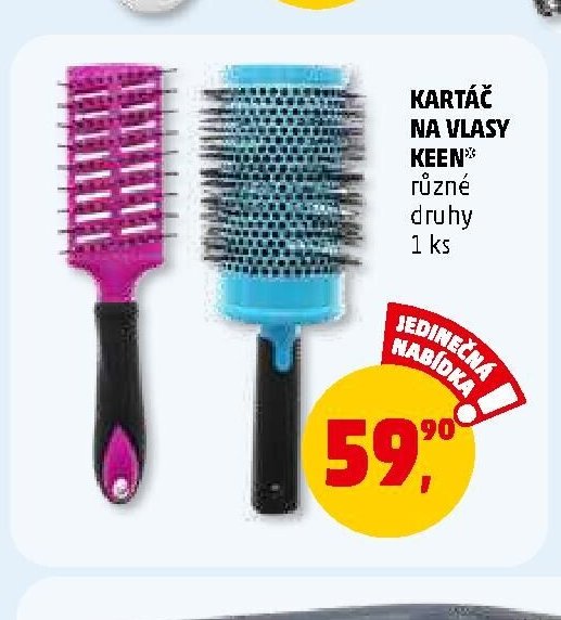 KARTÁČ NA VLASY KEEN různé druhy